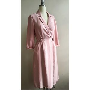 Boss Lady Pink Suit Wrap Dress